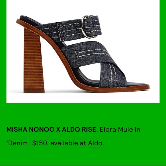 MISHA NONOO X ALDO RISE, Elora Mule in ‘Denim
 (Size 7.5) Good Condition. - Picture 7 of 7